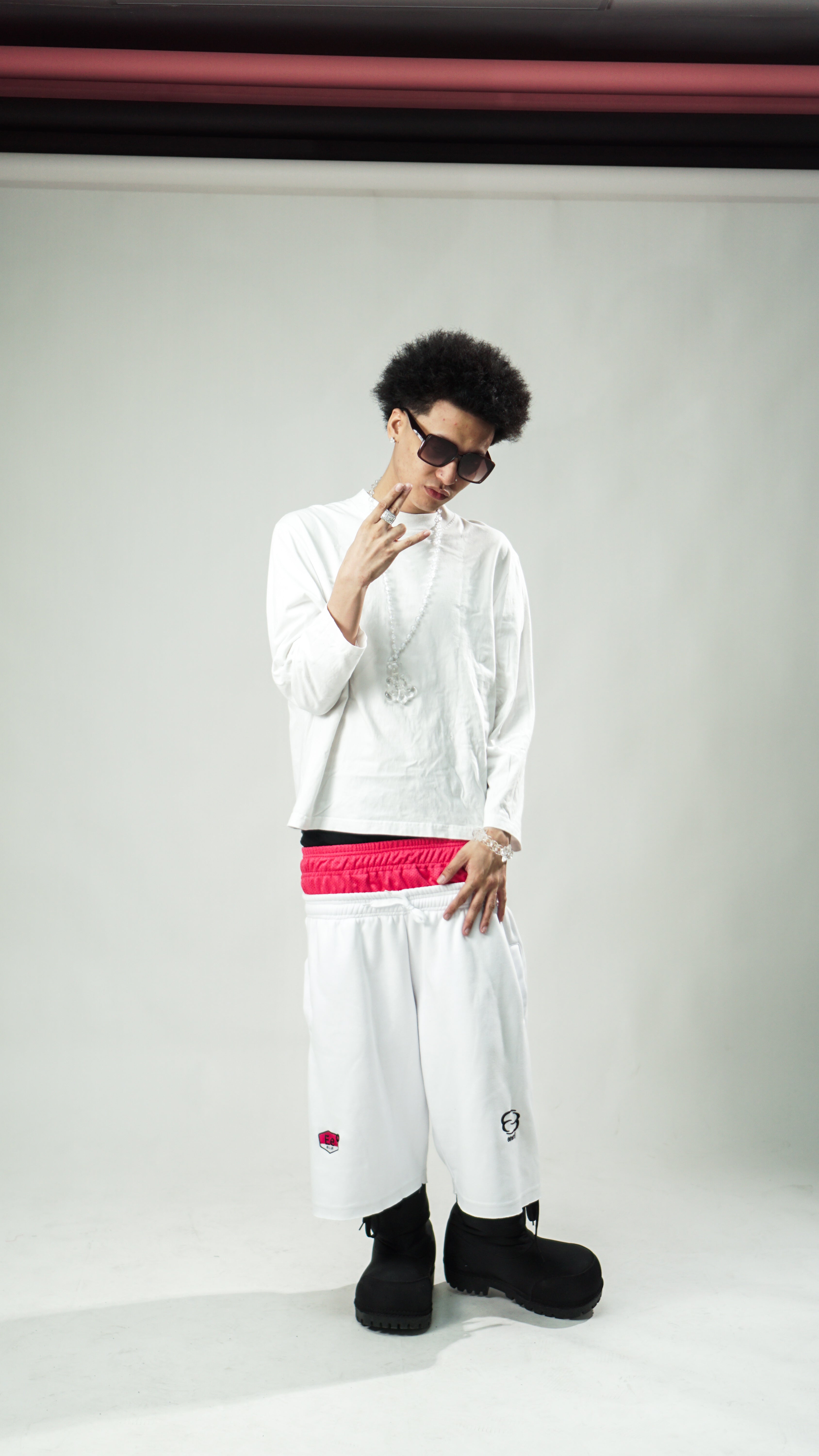 Pink Halo Doublet Shorts